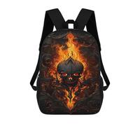 sinyumoney Flaming Skull Artwork Mochilas Infantiles Impresas En 3D Para Niños. Mochilas De Viaje De Moda Para Niños. Mochila Escolar Para Estudiantes De Primaria Y Secundaria.