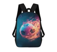 sinyumoney Flaming Soccer Ball Art Mochila Escolar, Bolso De Negocios, Bolso Para Portátil Duradero Para Campus, Actividades Al Aire Libre, Viajes Y Deportes 17inch