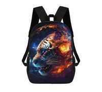 sinyumoney Flaming Tiger Artwork -14 Mochilas Escolares Resistentes Al Agua Mochila Escolar De Negocios Para Niños/Niñas/Adolescentes 17inch