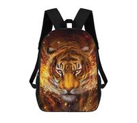 sinyumoney Flaming Tiger Artwork -7 Mochila, Mochila Infantil, Mochila Escolar Para Estudiantes, Mochila Para Libros, Mochila Escolar Impresa En 3D Para Niños Y Niñas 17inch