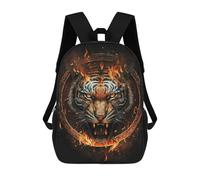 sinyumoney Flaming Tiger Artwork Mochilas Infantiles Escolares Impresas En 3D, Mochilas Para Niños, Mochilas De Viaje Para Niños Y Niñas, Mochilas Escolares Para Niños 17inch