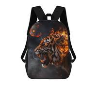 sinyumoney Flaming Tiger Roar -1 Mochilas Infantiles Mochila Escolar Impresa En 3D Para Niños Mochilas De Viaje Bolsas Para Libros Para Niños 17inch Mochila Escolar