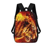 sinyumoney Flaming Tiger Roar Mochila Infantil Para Niñas, Mochila Escolar 3D, Mochila Para Niños Pequeños, Mochila Informal De Día, Mochila Escolar De Moda 17inch