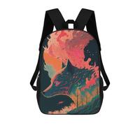 sinyumoney Flaming Wolf A Digital Artwork Mochila Escolar Mochila Para Niños Impresa En 3D Mochilas Infantiles Para Niños Y Niñas Mochilas Escolares Mochilas De Viaje Para Niños 17inch