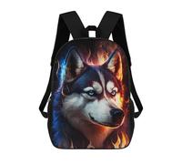 sinyumoney Flaming Wolf Art Print -3 17inch Mochilas Escolares Impresas En 3D, Mochilas Escolares De Moda Para Niños De Primaria Y Secundaria
