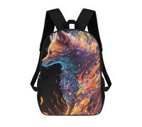 sinyumoney Flaming Wolf Artwork -7 Mochila Escolar Impresa En 3D Para Niños, Mochila Escolar, Mochilas De Viaje, Bolso Informal De Moda Para Niños Y Estudiantes 17inch