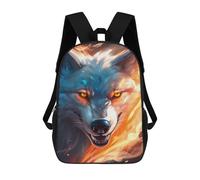 sinyumoney Flaming Wolf Fantasy Artwork -1 Mochilas Escolares, De Viaje Y Universitarias Para La Escuela/trabajo/viajes 17inch
