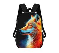 sinyumoney Flaming Wolf Portrait Art Print Mochila Escolar Infantil Impresa En 3D Para Niños, Mochilas De Viaje, Bolsas Para Libros, Mochila Escolar Infantil 17inch