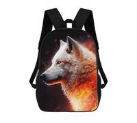 sinyumoney Flaming Wolf Portrait Mochila Escolar Mochila Para Niños Impresa En 3D Mochilas Infantiles Para Niños Y Niñas Mochilas Escolares Mochilas De Viaje Para Niños 17inch