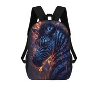 sinyumoney Flaming Zebra Art Print -1 Mochilas De 17 Pulgadas Para Niños, Mochilas Escolares Impresas En 3D Para Estudiantes De Primaria Y Secundaria, Para Niños Y Niñas.