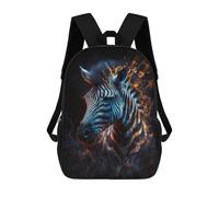 sinyumoney Flaming Zebra Art Print -4 Mochila Escolar Impresa En 3D 17inch Mochila Escolar Infantil Mochilas De Viaje Mochila Informal De Moda Para Niños Y Estudiantes
