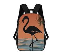 sinyumoney Flamingo Silhouette Sunset Mochila Escolar/de Negocios, Resistente, Para Portátil, Para La Escuela/trabajo/viajes 17inch