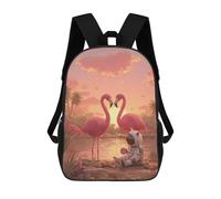 sinyumoney Flamingo Sunset Adventure Mochilas Escolares, De Viaje Y Universitarias Para Hombres, Mujeres Y Adolescentes 17inch