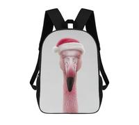 sinyumoney Flamingo Wearing Santa Hat Mochila Escolar Infantil Impresa En 3D Para Niños, Mochilas De Viaje De Alta Capacidad, Bolsas Para Libros, Mochila Escolar Infantil 17inch