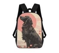 sinyumoney Flat Coated Dog Mochila Escolar, De Negocios, Resistente, Para Portátil, Para Camping, Aventuras Al Aire Libre Y Viajes Diarios 17inch