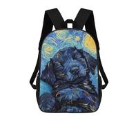 sinyumoney Flat Coated Puppy Sleeping Mochila Grande Escolar Para Niños - Perfecta Para Viajes, Trabajo Y Uso Diario 17inch
