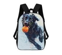 sinyumoney Flat Coated Retriever Ball Mochila Escolar Para Niñas Mochila Impermeable Mochila Informal De Día Mochila Ligera Para Niño Y Niña Mochila Escolar 17inch