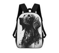 sinyumoney Flat Coated Retriever Ink Mochila Ligera Informal Para El Día A Día, Mochila Escolar Para El Campus, Actividades Al Aire Libre, Viajes Y Deportes 17inch