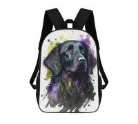sinyumoney Flat Coated Retriever Mochila Escolar, Mochila Informal, Mochila De Día, Mochila Escolar, De Trabajo Y De Viaje Para Hombres, Mujeres Y Adolescentes. 17inch