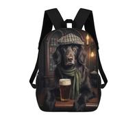 sinyumoney Flat Coated Retriever Mochilas Mochilas Infantiles Mochila Escolar Mochila Escolar Infantil Impresa En 3D Mochilas De Viaje De Moda Para Niños De Primaria Y Secundaria 17inch