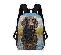 sinyumoney FlatCoated Retriever Water Mochilas Infantiles Escolares Impresas En 3D, Mochilas Para Niños, Mochilas De Viaje Para Niños Y Niñas, Mochilas Escolares Para Niños 17inch