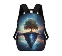 sinyumoney Floating Island Tree Mochila Escolar Mochila Para Niñas Y Niños Mochilas De Gran Capacidad Mochilas Ligeras Para Niños Y Estudiantes 17inch