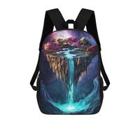 sinyumoney Floating Island Waterfall Mochila Escolar Impresa En 3D Para Niños, Mochila Escolar, Mochilas De Viaje, Bolso Informal De Moda Para Niños Y Estudiantes 17inch
