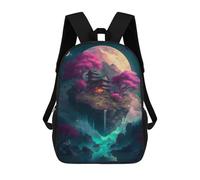 sinyumoney Floating Japanese Temple Mochilas Para Niños Mochilas Escolares Mochila Escolar Para Niños Impresa En 3D Mochilas De Viaje De Moda Para Niños De Primaria Y Secundaria 17inch