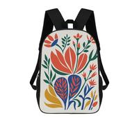 sinyumoney Floral Abstract Art Print Mochila Infantil De 17 Pulgadas, Mochila Escolar Con Estampado 3D De Dibujos Animados Para Niños Y Adolescentes.