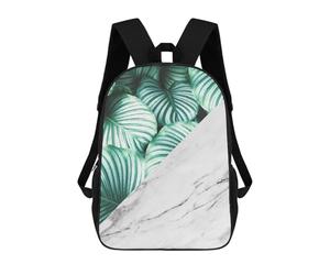 sinyumoney Floral And Marble Art 3 Mochila Mochila Informal Mochila De Día Escuela Trabajo Viajes Bolsa Para Hombres/Mujeres 17inch