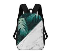sinyumoney Floral And Marble Art 4 Mochilas Para Niños Mochila Escolar Mochila Escolar Impresa En 3D Para Niños Estudiantes De Primaria Y Secundaria 17inch
