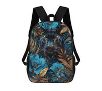 sinyumoney Floral Black Panther Mochila Escolar Para Niñas 17inch Mochila Informal Ligera Para Niños Y Niñas, Ideal Para Estudiantes De Secundaria