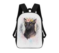 sinyumoney Floral Bombay Cat Painting Mochila Escolar, Mochila Para Portátil, Mochila Para Adolescentes, Niñas, Niños, Mujeres Y Hombres 17inch