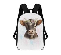 sinyumoney Floral Calf Baby Cow Farm Mochila Escolar Para La Escuela Secundaria, Preparatoria, Universidad, Viajes Para Niñas, Niños Y Adolescentes 17inch