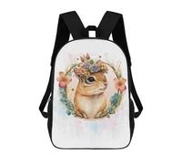 sinyumoney Floral Chipmunk Painting Mochila Escolar Informal Para El Día A Día, Ideal Para Viajes, Trabajo Y Uso Diario 17inch