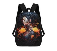 sinyumoney Floral Cyborg Girl Mochila Escolar Mochila Informal Mochilas De Día Bolsa Escolar Para Trabajo/viajes 17inch