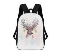 sinyumoney Floral Deer Painting Mochilas Escolares Ligeras Para Aeropuerto, Estudiantes Universitarios, Mochila Para La Escuela/trabajo/viajes 17inch