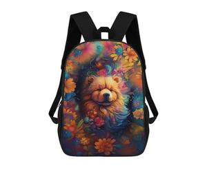 sinyumoney Floral Dog Portrait Mochila De Viaje Para La Universidad Mochilas Para La Escuela/trabajo/viajes 17inch