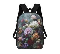 sinyumoney Floral Fantasy A Bouquet of Dreams Mochilas Escolares De Moda Para Papelería, Impermeables, Informales, Para Hombres, Mujeres Y Adolescentes 17inch