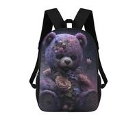 sinyumoney Floral Fantasy Bear Mochila, Mochila Infantil, Mochila Escolar Para Estudiantes, Mochila Para Libros, Mochila Escolar Impresa En 3D Para Niños Y Niñas 17inch