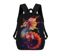 sinyumoney Floral Fantasy Dragon Art Mochila Escolar Infantil Impresa En 3D Para Niños, Mochilas De Viaje, Bolsas Para Libros, Mochila Escolar Infantil 17inch