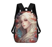 sinyumoney Floral Fantasy Portrait -8 Mochila Infantil De Moda Divertida Mochila Escolar Para Niños Y Adolescentes Con Impresión 3D Para Niños 17inch
