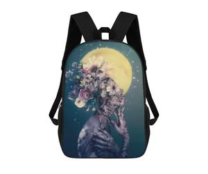 sinyumoney Floral Fantasy Surreal Artwork Mochila Escolar Grande Resistente Al Agua Para Portátil Para La Escuela/trabajo/viajes 17inch