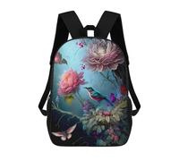 sinyumoney Floral Fantasy with Birds Mochila Para Niños, Adolescentes Y Estudiantes, Mochilas Para Niñas, Mochilas Para Niños Pequeños, Primaria Y Secundaria 17inch