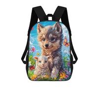 sinyumoney Floral Fantasy with Cute Animals Mochilas Escolares, De Viaje Y Universitarias Para Hombres, Mujeres Y Adolescentes 17inch