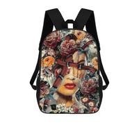 sinyumoney Floral Fantasy Woman Art Print-1 Mochilas Infantiles Impresas En 3D Para Niños. Mochilas De Viaje De Moda Para Niños. Mochila Escolar Para Estudiantes De Primaria Y Secundaria.