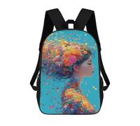 sinyumoney Floral Fantasy Woman Mochila Escolar, Mochila De Negocios, Mochila Impermeable Para Libros, Para Acampar, Aventuras Al Aire Libre Y Viajes Diarios 17inch