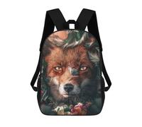 sinyumoney Floral Fox Mochila Escolar Ligera Para Aeropuerto, Estudiantes Universitarios, Mochila Para Hombres, Mujeres Y Adolescentes 17inch