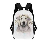 sinyumoney Floral Great Pyrenees Dog Mochilas Escolares Resistentes Al Agua, Mochilas De Viaje, Bolsas Para Computadoras Portátiles Para Adolescentes, Niñas, Niños, Mujeres Y Hombres 17inch