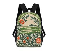 sinyumoney Floral Landscape Art Nouveau Illustration Mochila Escolar Infantil Impresa En 3D Para Niños, Mochila De Viaje De Alta Capacidad, Mochilas Para Libros De 17 Pulgadas Para Niños